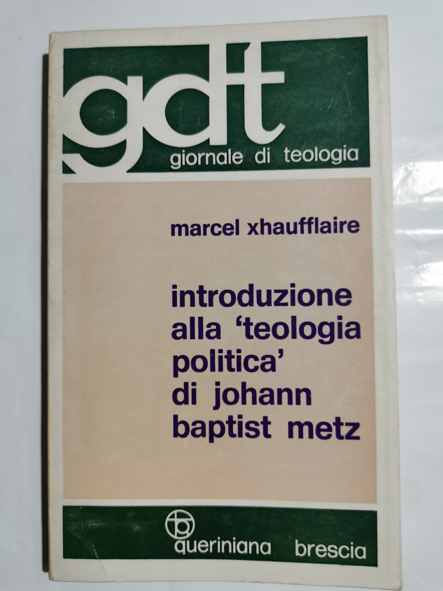 Introduzione alla " Teologia politica " di Johann Baptist Metz