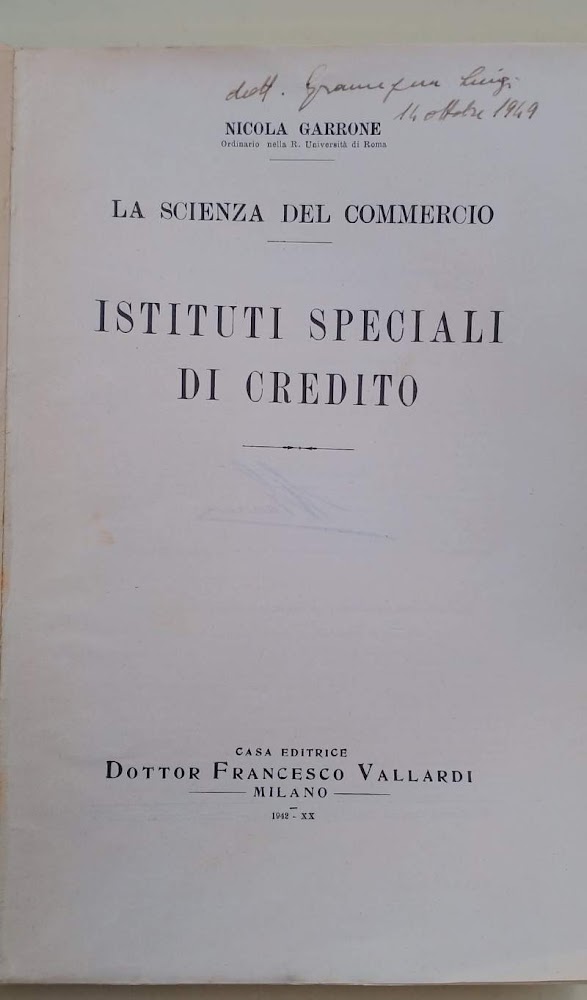 ISTITUTI SPECIALI DI CREDITO(1942)