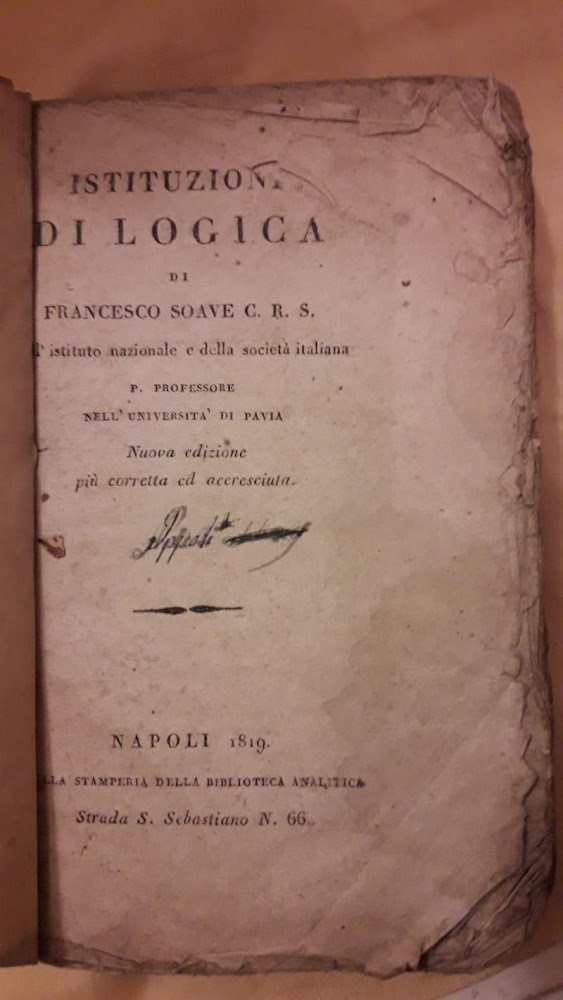 ISTITUZIONI DI LOGICA(1819)