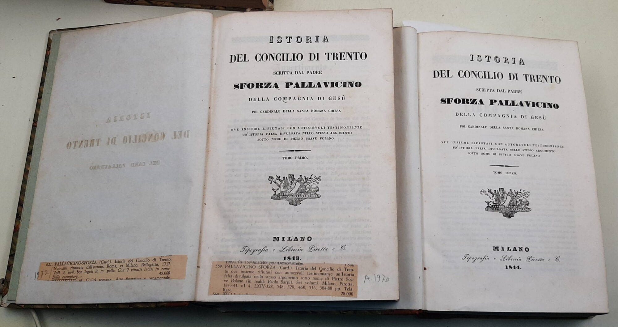 Istoria del Concilio di Trento - 6 tomi in 3 …