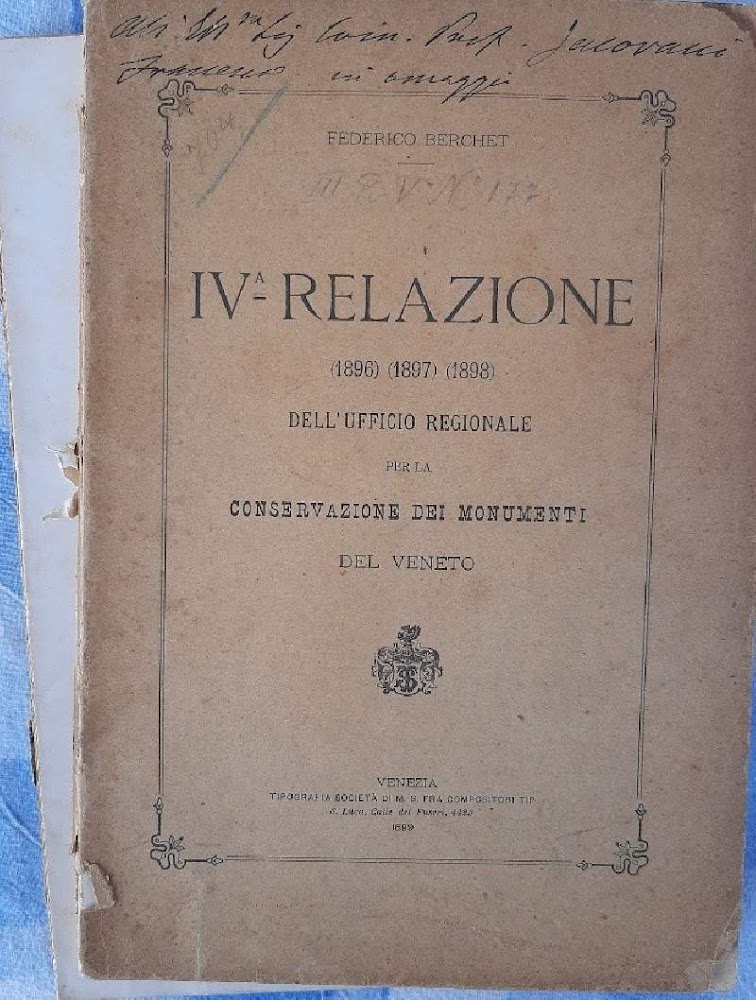 IV RELAZIONE (1896)(1897) (1898) DALL' UFFICIO REGIONALE PER LA CONSERVAZIONE …