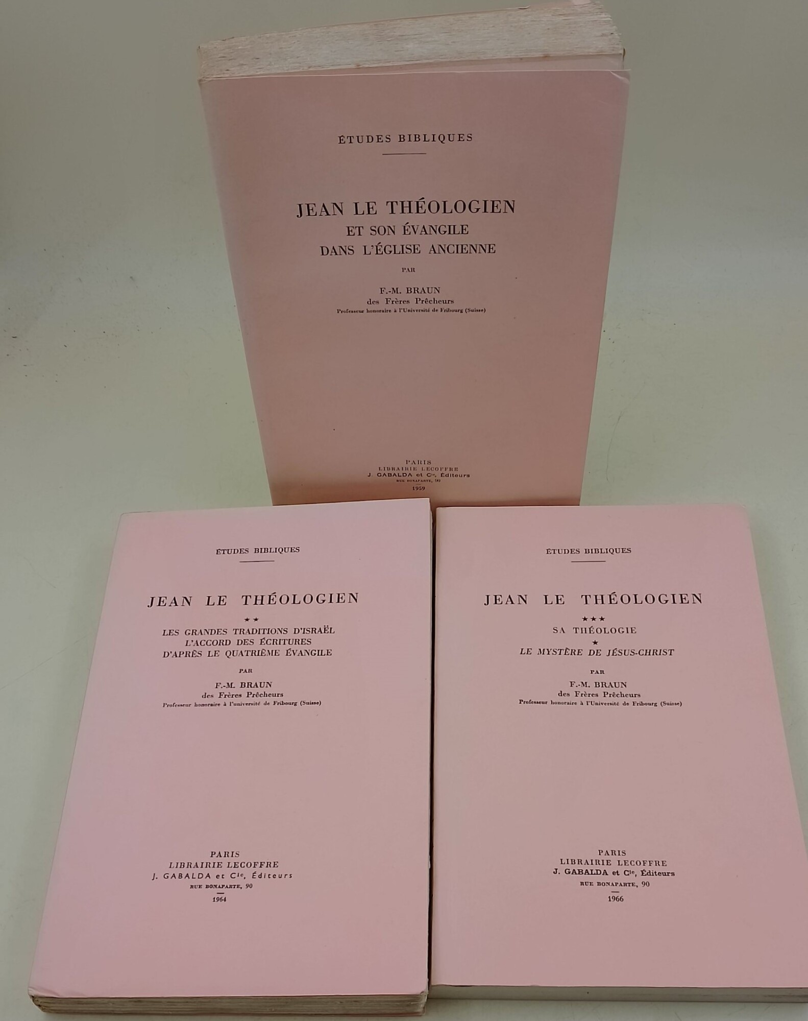 Jean le theologien et son evangile/Les grandes traditions d'Israel l'accord …