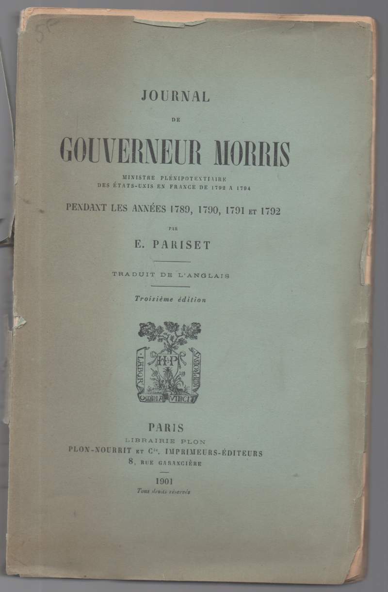 Journal de Gouverneur Morris