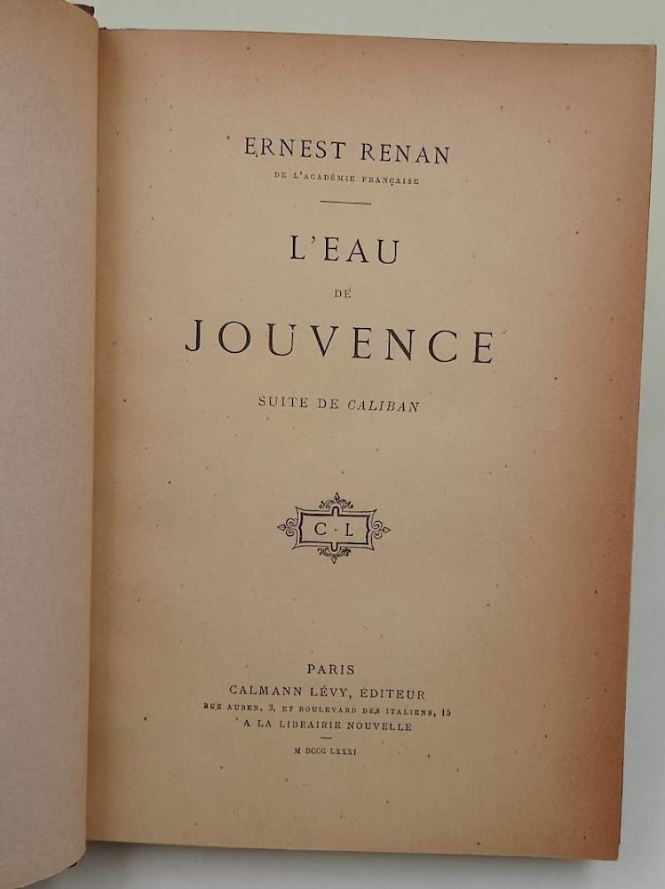 L'EAU DE JOUVENCE-SUITE DE CALIBAN(1881)