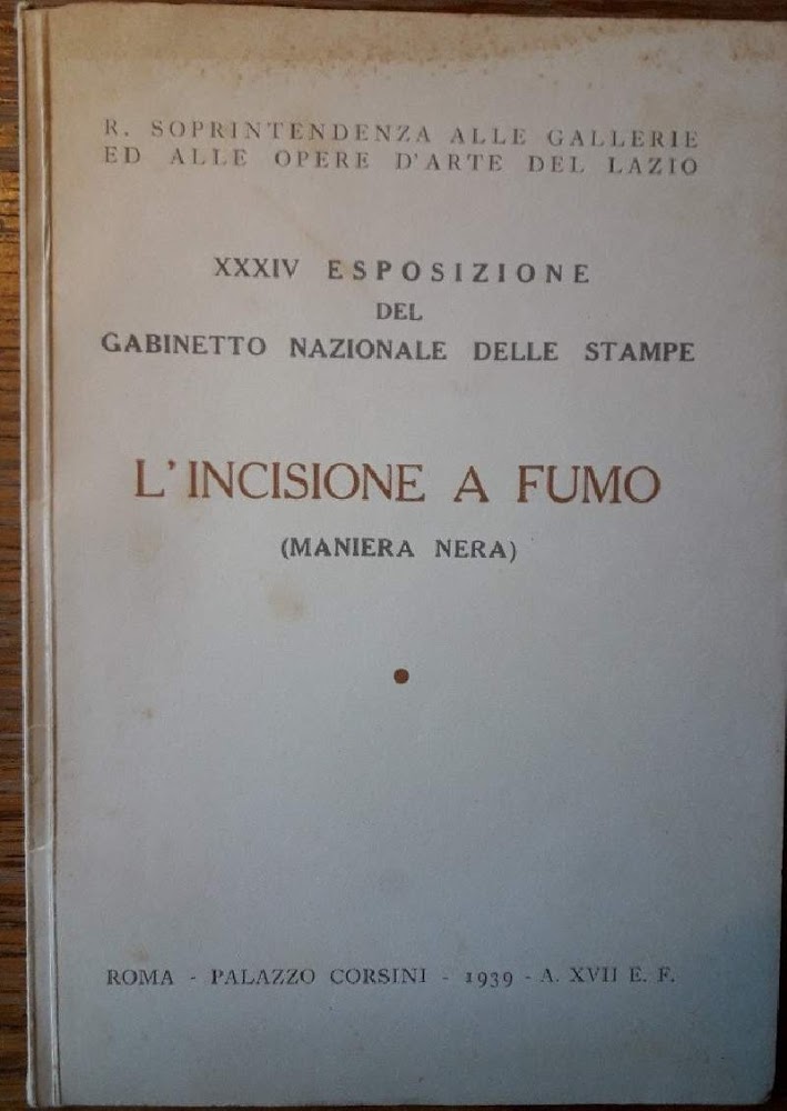 L'INCISIONE A FUMO(MANIERA NERA)(1939)