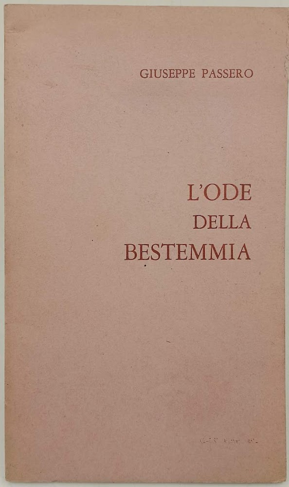 L'ODE DELLA BESTEMMIA( ANNI '70)