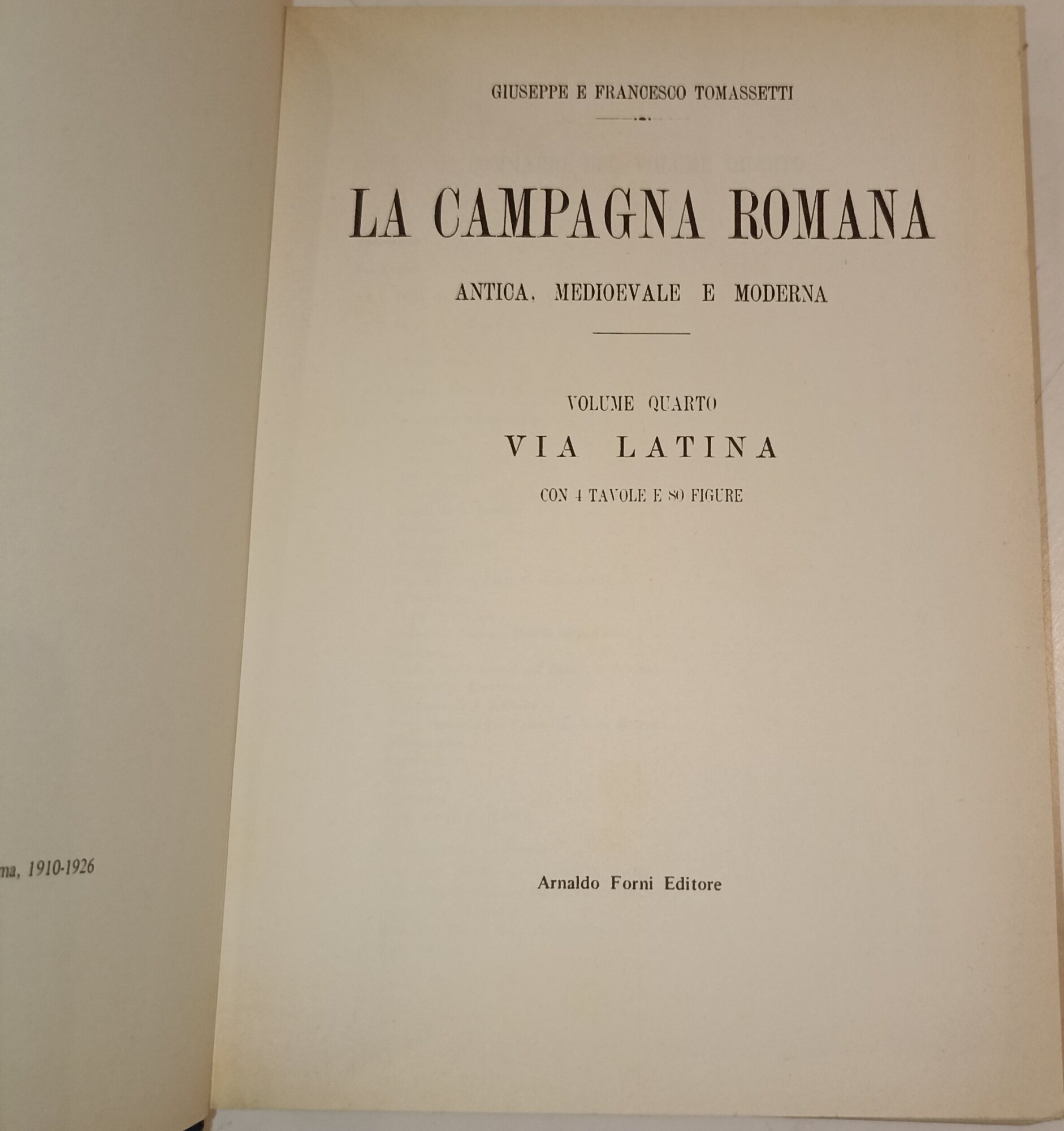 La campagna romana vol. IV via Latina