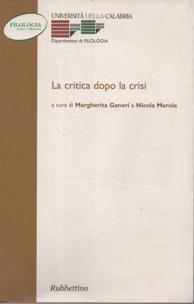 LA CRITICA DOPO LA CRISI (2002)