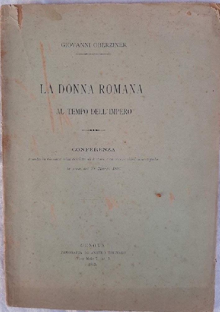 LA DONNA ROMANA AL TEMPO DELL'IMPERO(1895)