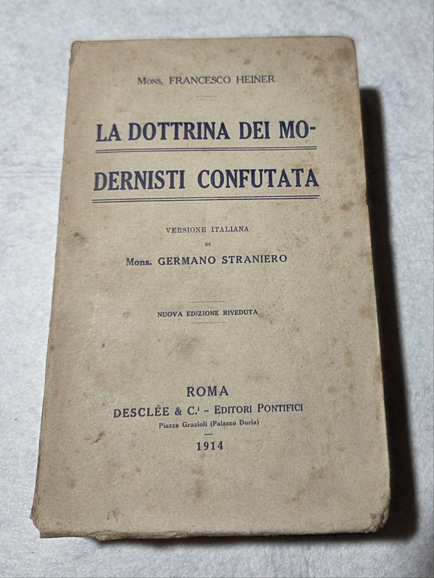 La dottrina dei modernisti confutata