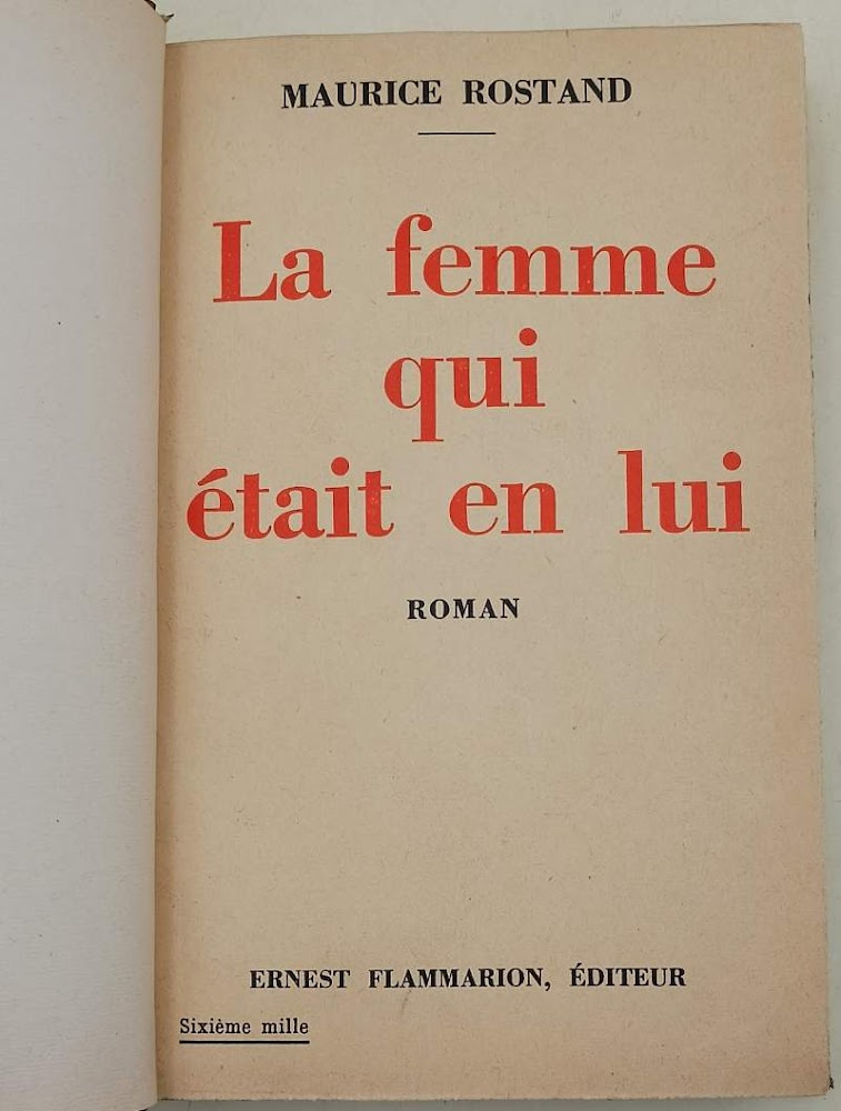 LA FEMME QUI ETAIT EN LUI-ROMAN( 1933)