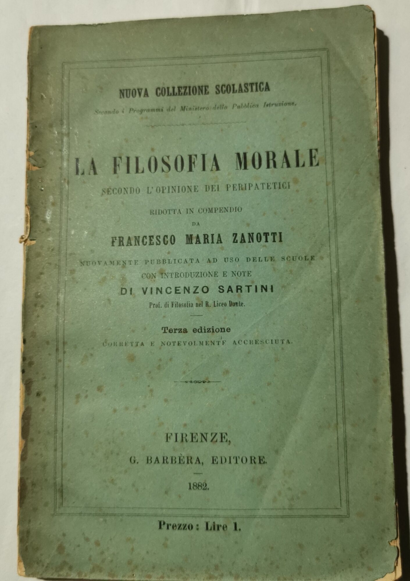 La filosofia morale secondo l'opinione dei peripatetici