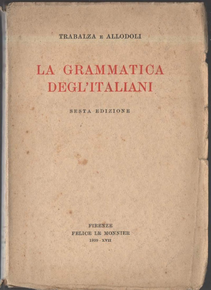 LA GRAMMATICA DEGLI ITALIANI (1939)