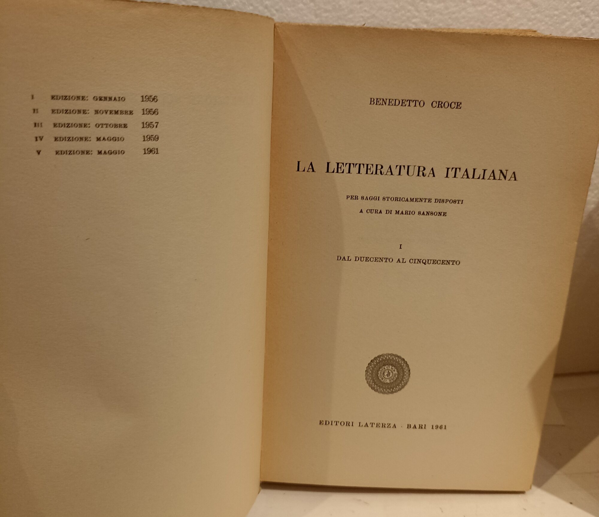 La letteratura italiana 4 voll.