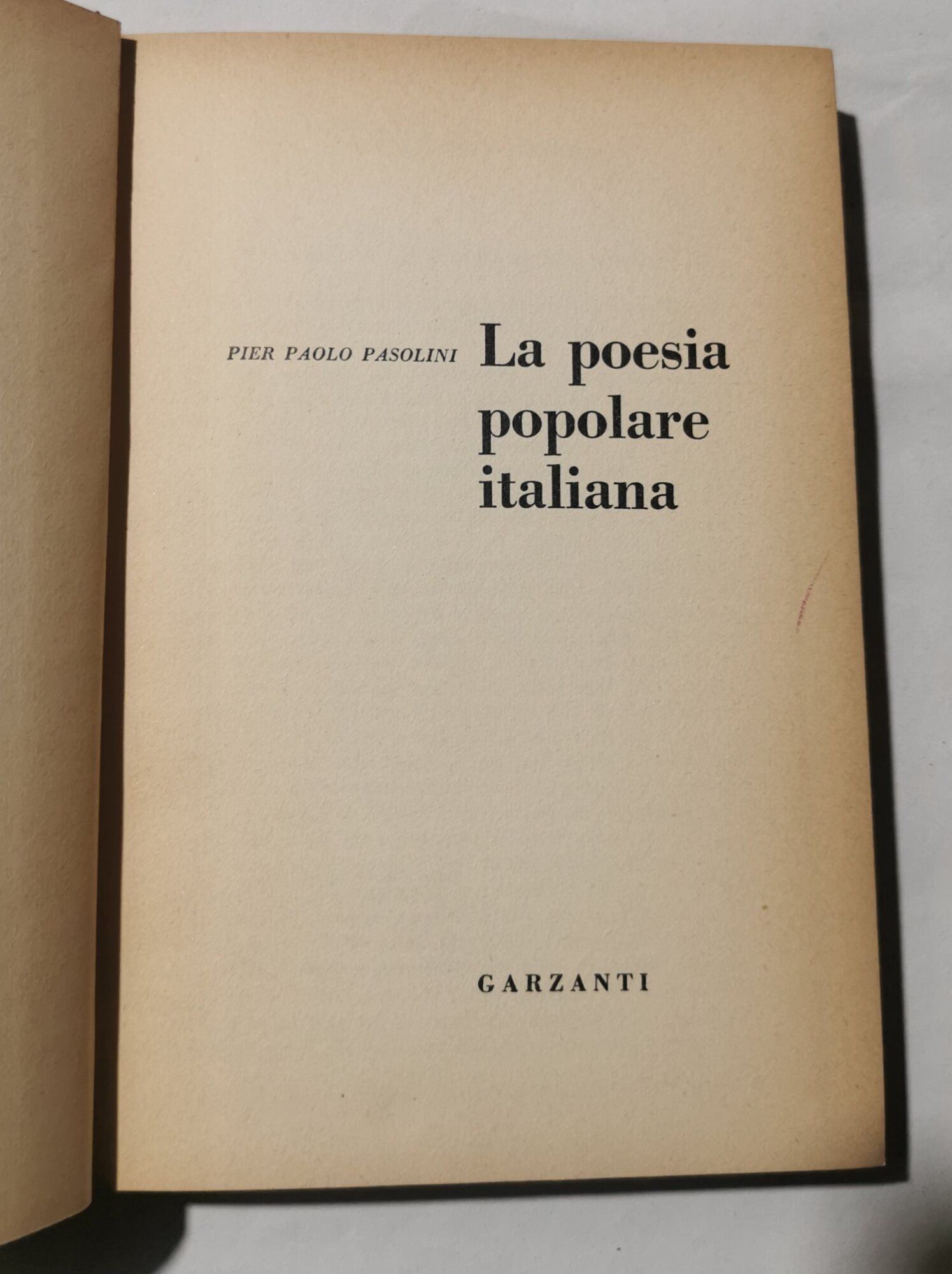 La poesia popolare italiana