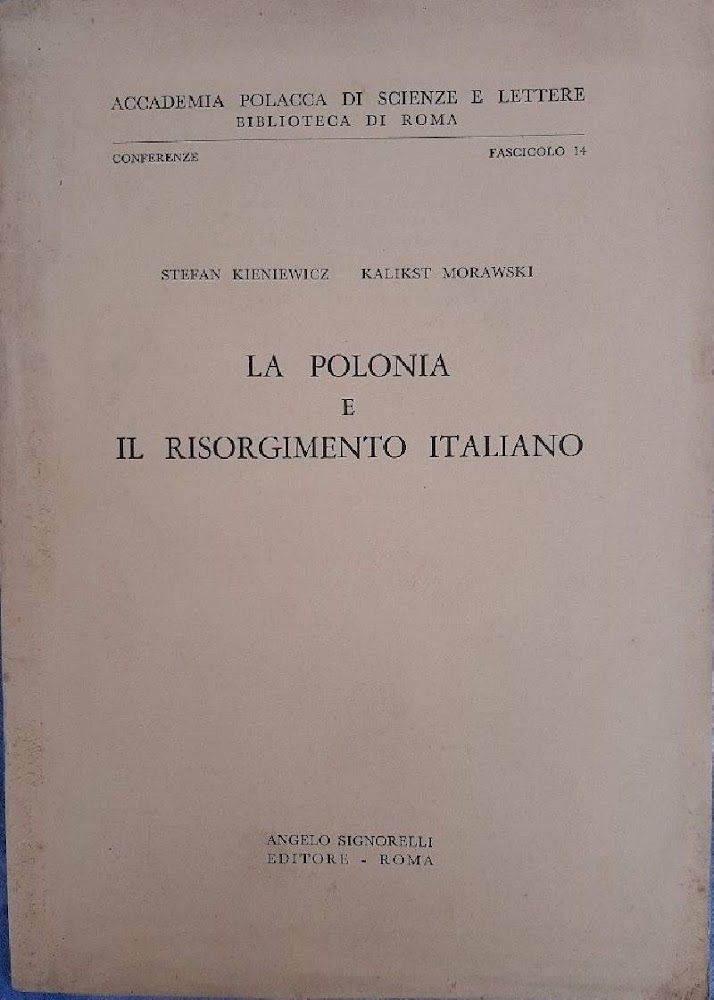 LA POLONIA E IL RISORGIMENTO ITALIANO(1960)