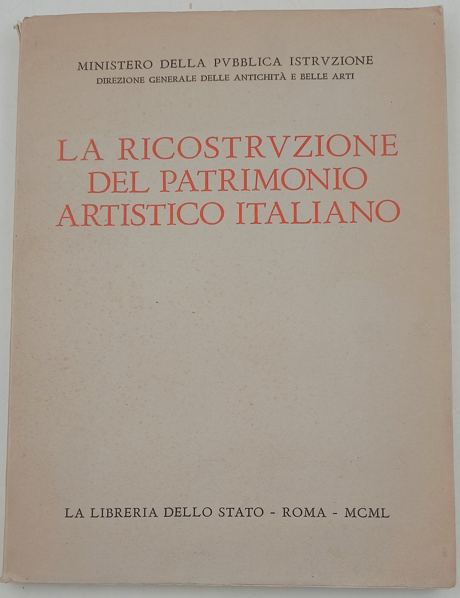 La ricostruzione del patrimonio artistico italiano