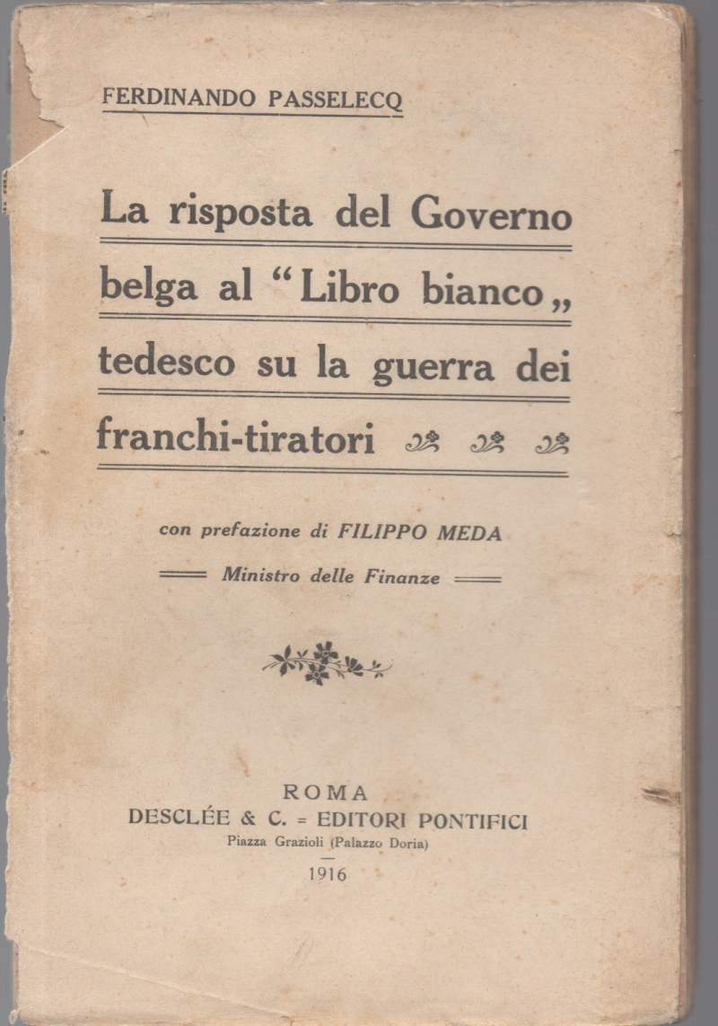 LA RISPOSTA DEL GOVERNO BELGA AL "LIBRO BIANCO" TEDESCO su …