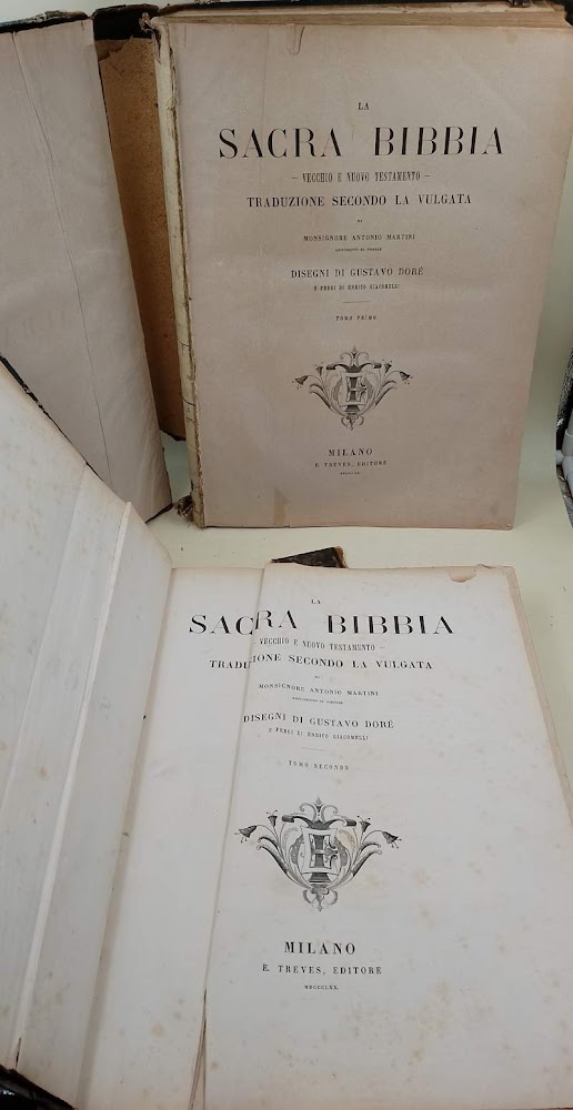 LA SACRA BIBBIA-VECCHIO E NUOVO TESTAMENTO- 2 VOLL. ( 1870)
