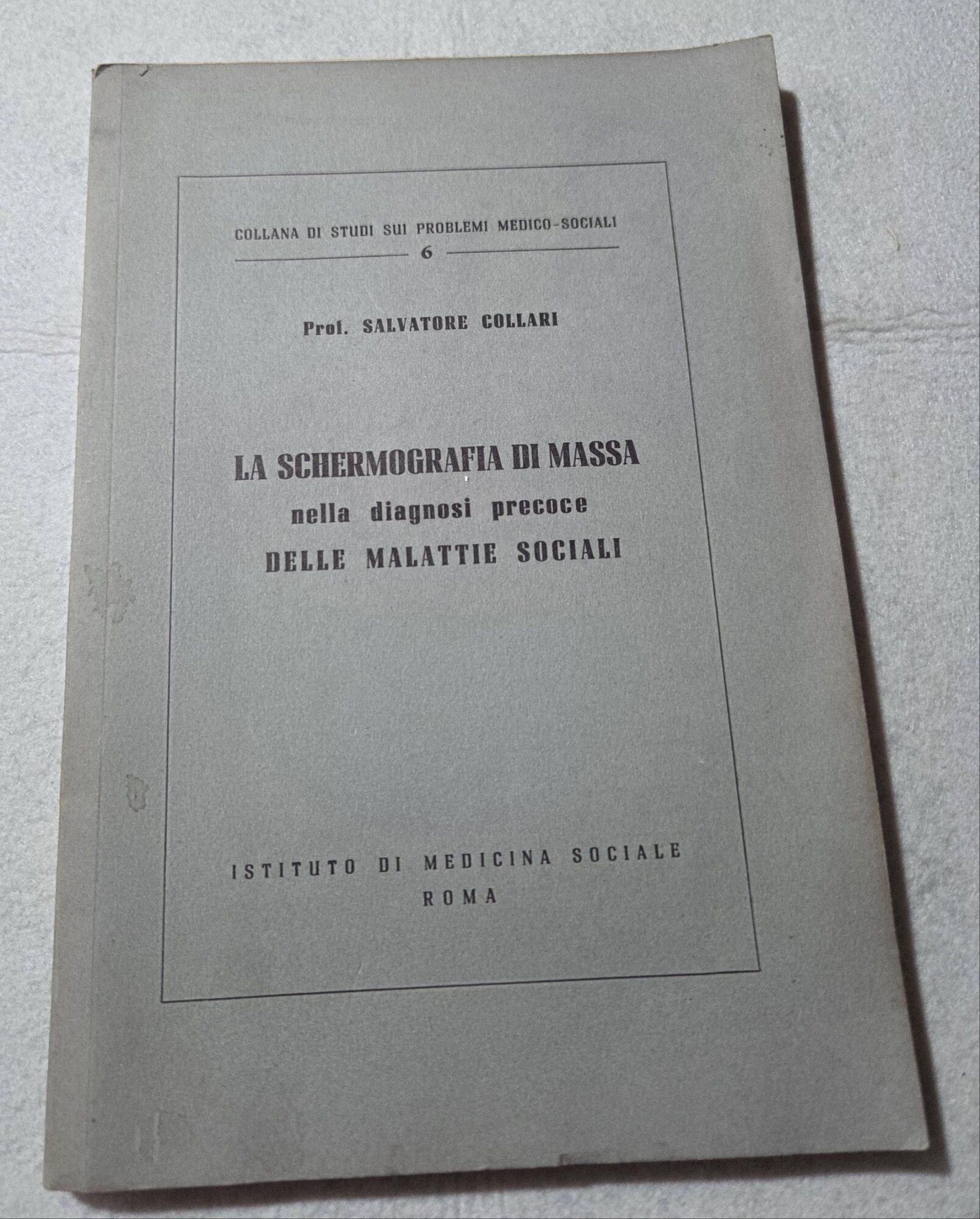 La schermografia di massa nella diagnosi precoce delle malattie sociali
