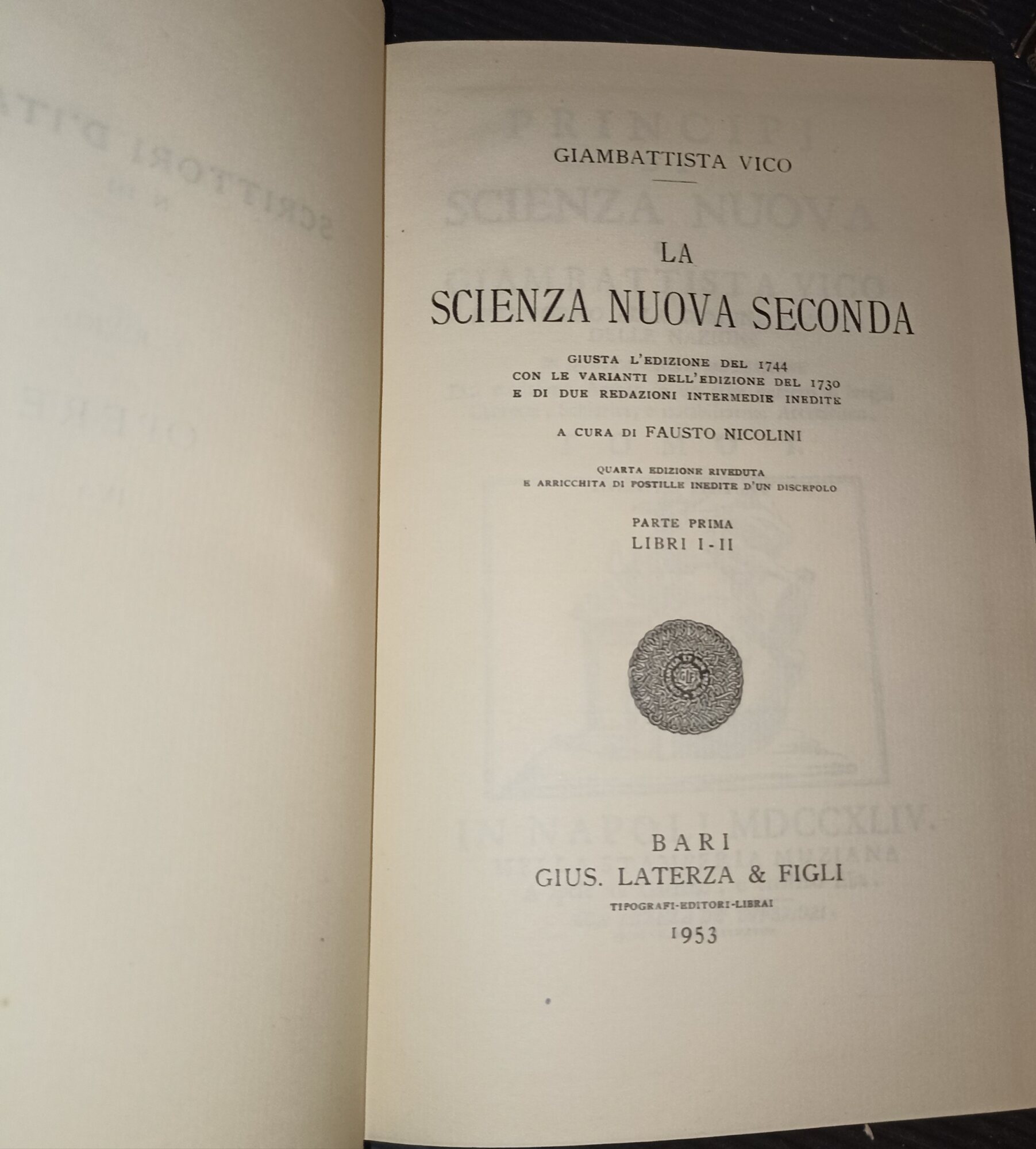 La scienza nuova seconda 2 voll.