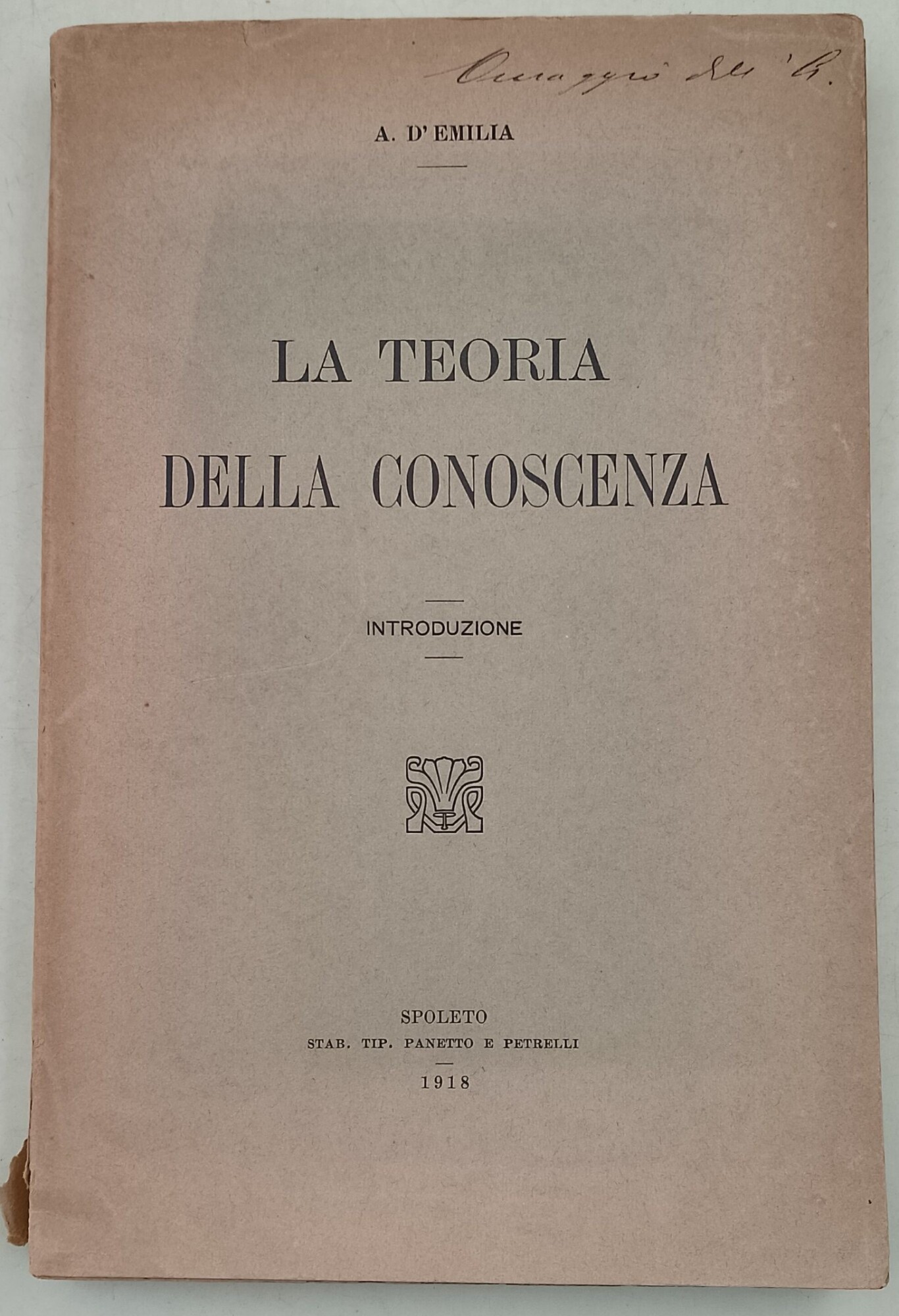 La teoria della conoscenza-introduzione