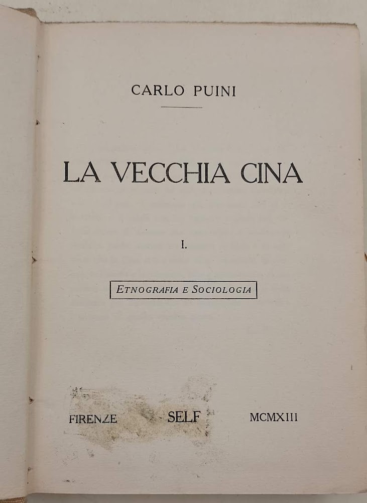 LA VECCHIA CINA(1913)