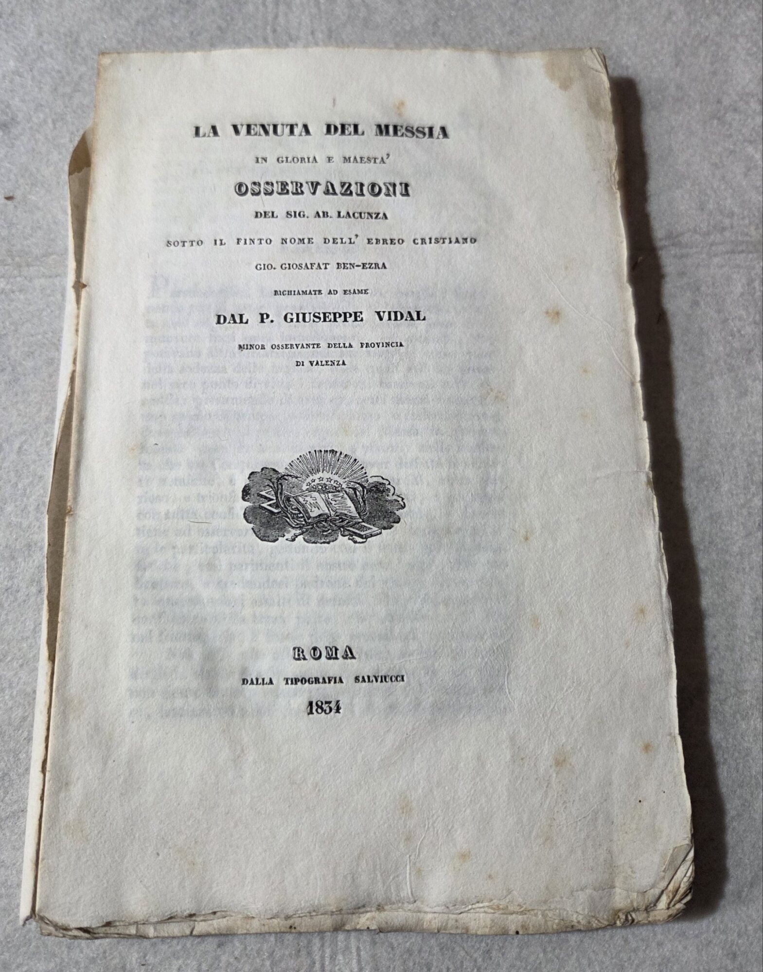 La venuta del Messia in gloria e maesta' osservazioni del …