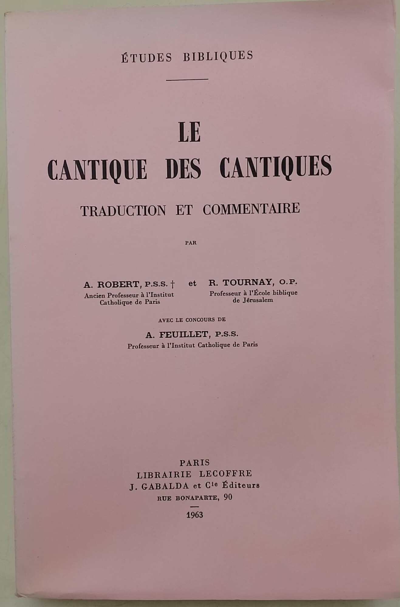 Le Cantique des Cantiques- traduction et commentaire