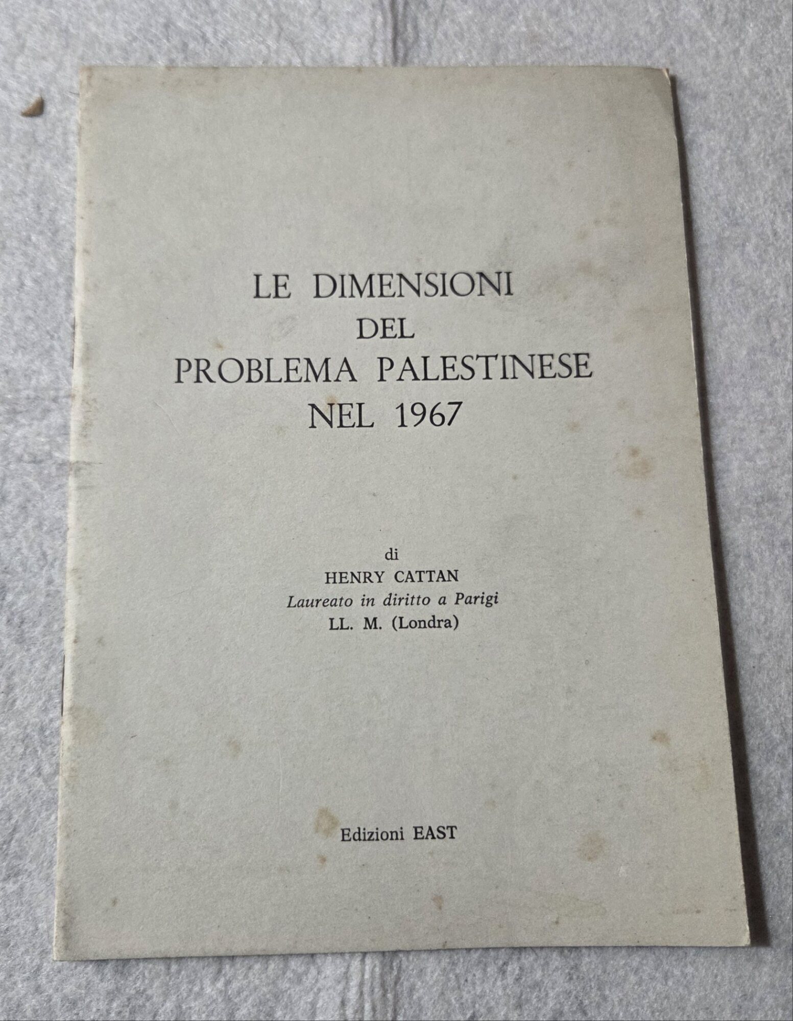Le dimensioni del problema palestinese nel 1967