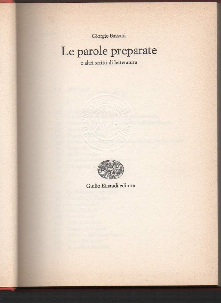 LE PAROLE PREPARATE (1966)