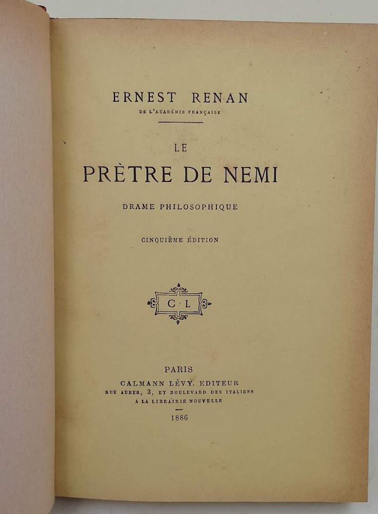 LE PRETRE DE NEMI-DRAME PHILOSOPHIQUE(1886)