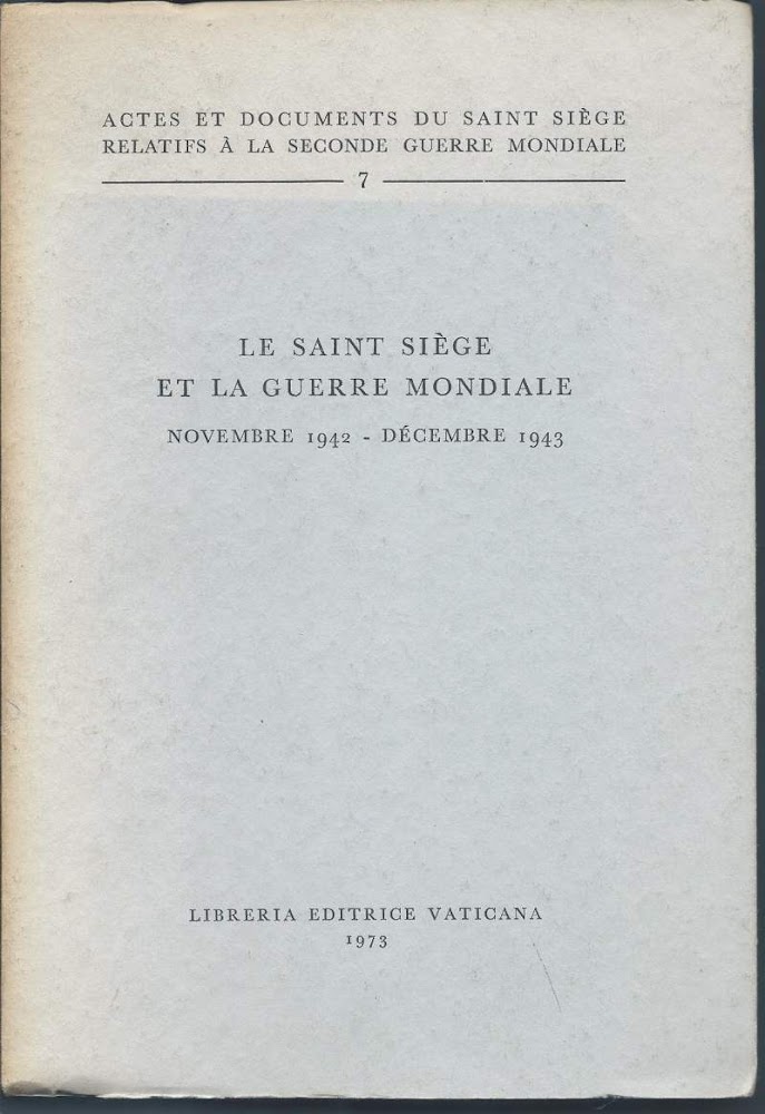 LE SAINT SIEGE ET LA GUERRE MONDIALE - Novembre 1942 …