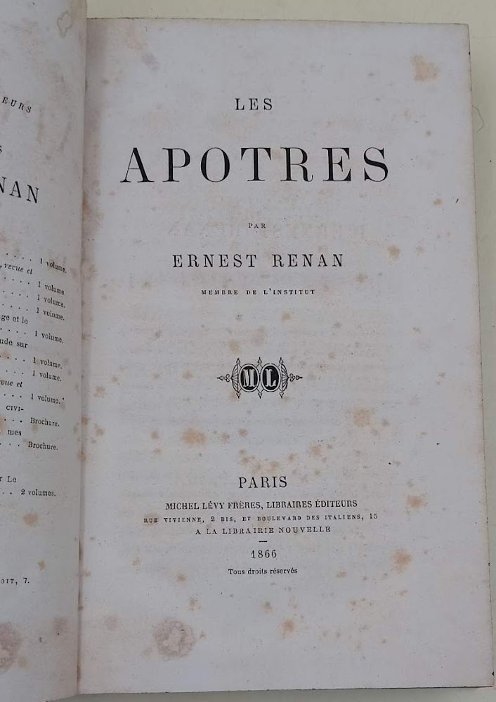 LES APOTRES( 1866)