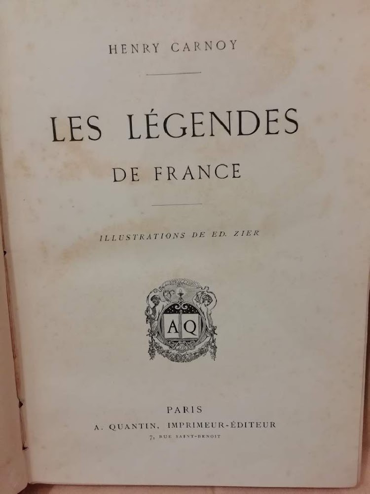 LES LEGENDES DE FRANCE (1885)