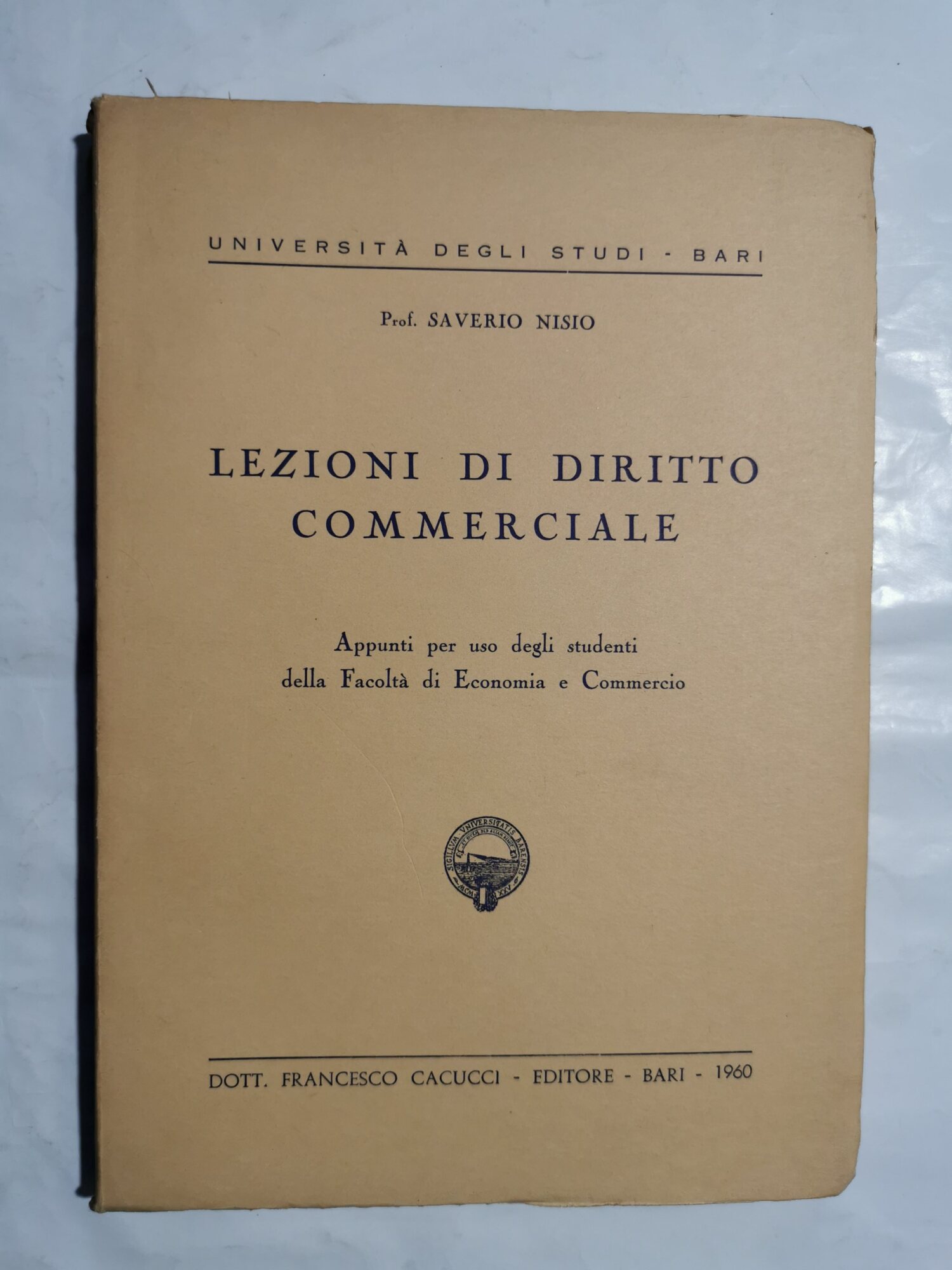 Lezioni di Diritto Commerciale . Appunti per uso degli studenti …