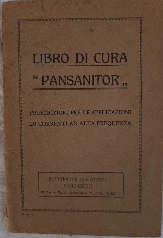 LIBRO DI CURA "PANSANITOR"-PRESCRIZIONI PER LE APPLICAZIONI DI CORRENTI AD …