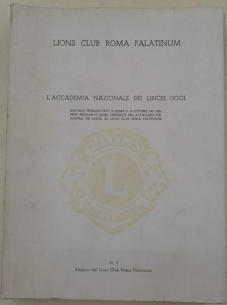 LIONS CLUB ROMA PALATINUM- NUMERI 2, 5, 7, 8, 9, …