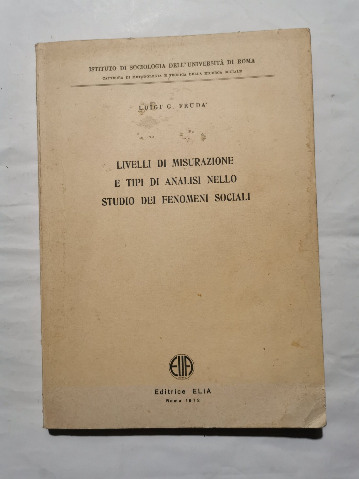 Livelli di misurazione e tipi di analisi nello studio dei …