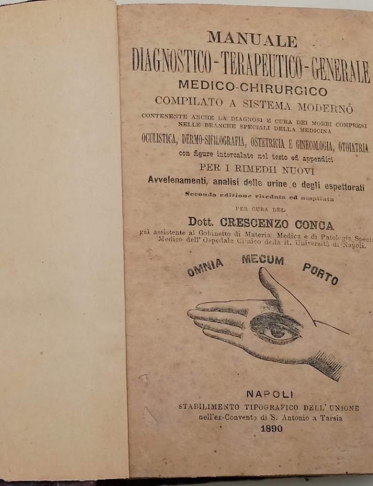 MANUALE DIAGNOSTICO-TERAPEUTICO-GENERALE MEDICO CHIRURGICO COMPILATO A SISTEMA MODERNO( 1890)