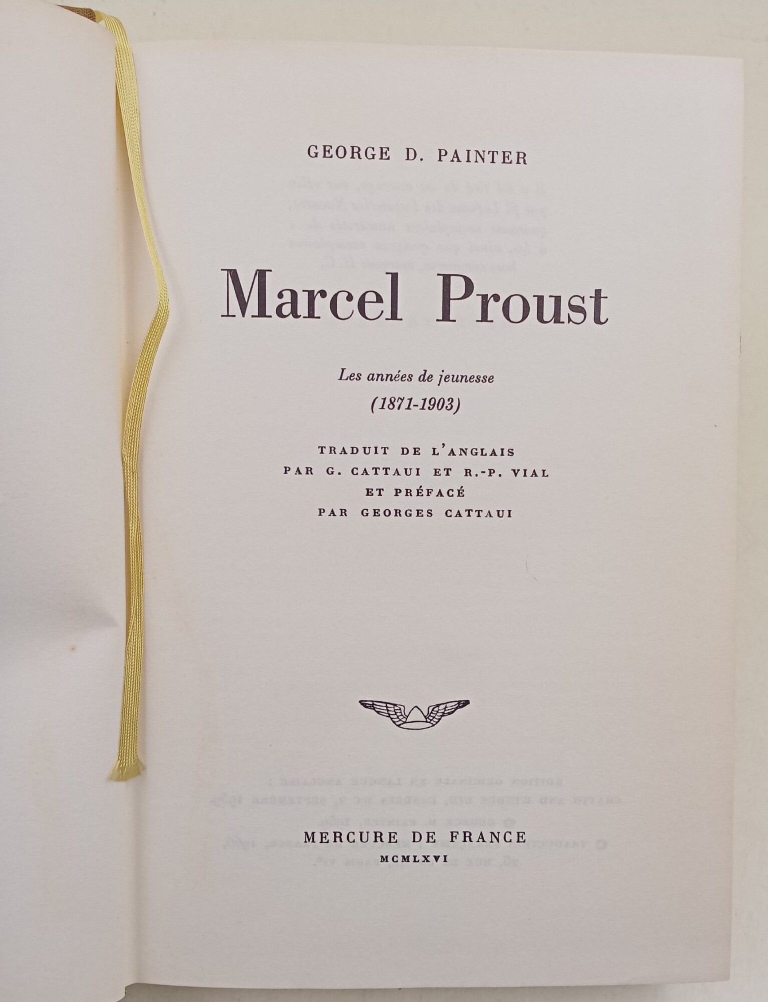Marcel Proust- Les annees de jeunesse ( 1871- 1903)