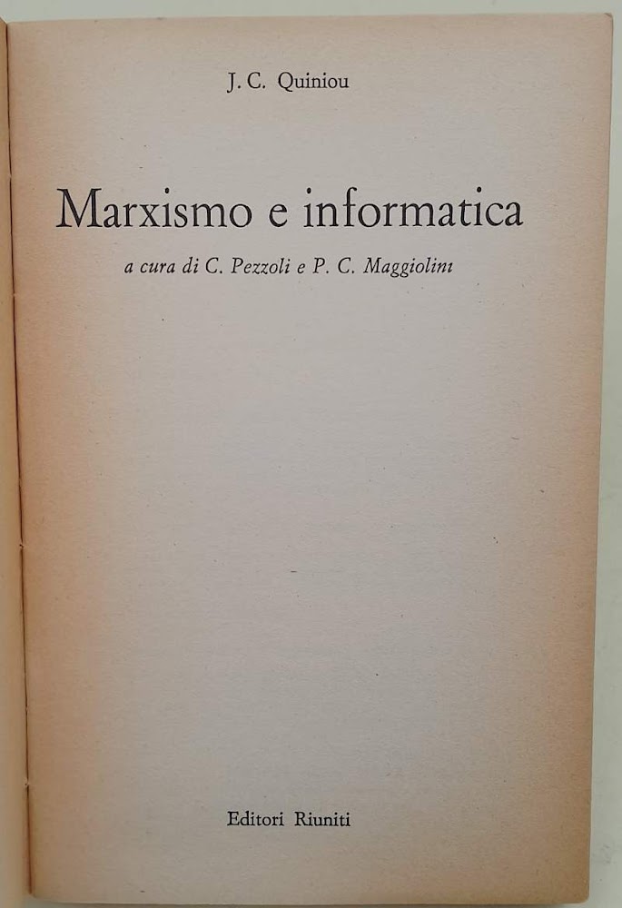 MARXISMO E INFORMATICA (1972)