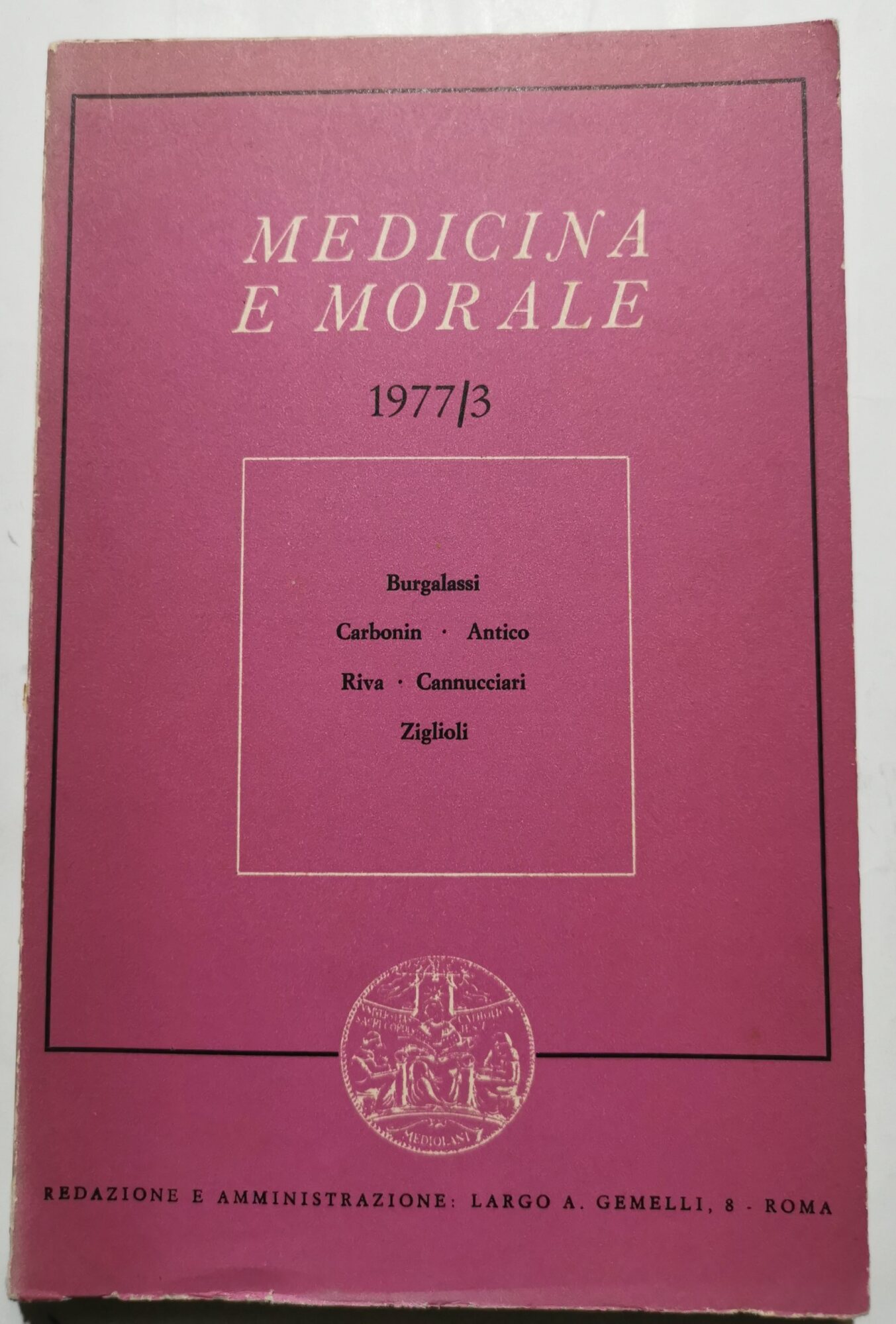 Medicina e morale num. 3 /1977