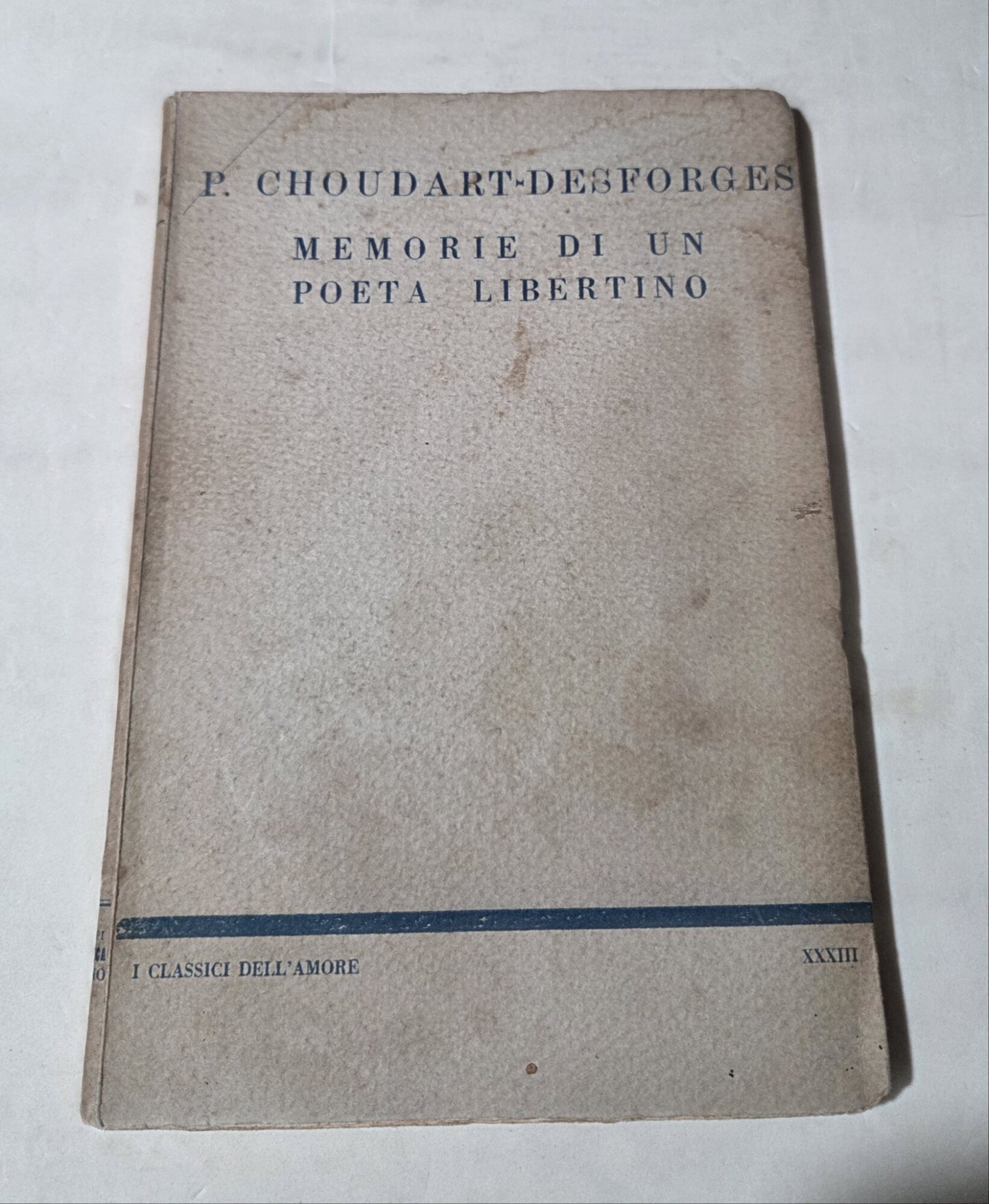 Memorie di un poeta libertino