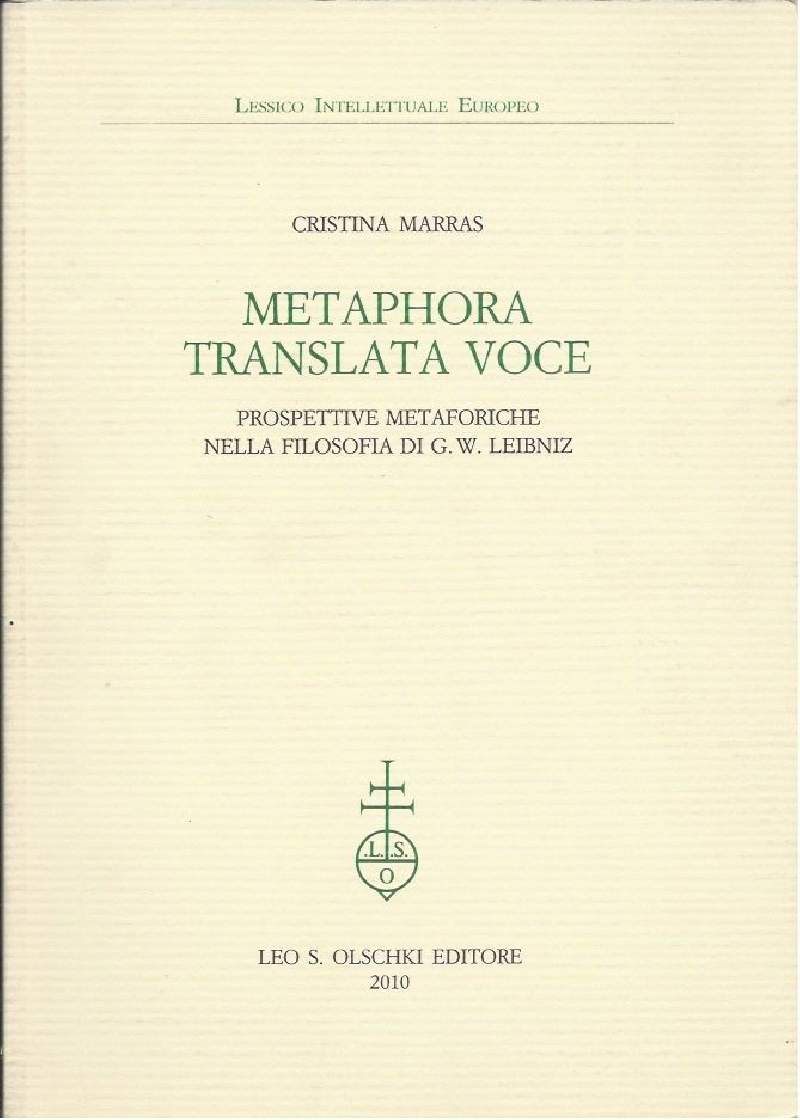 METAPHORA TRANSLATA VOCE - Prospettive metaforiche nella folosofia di G. …