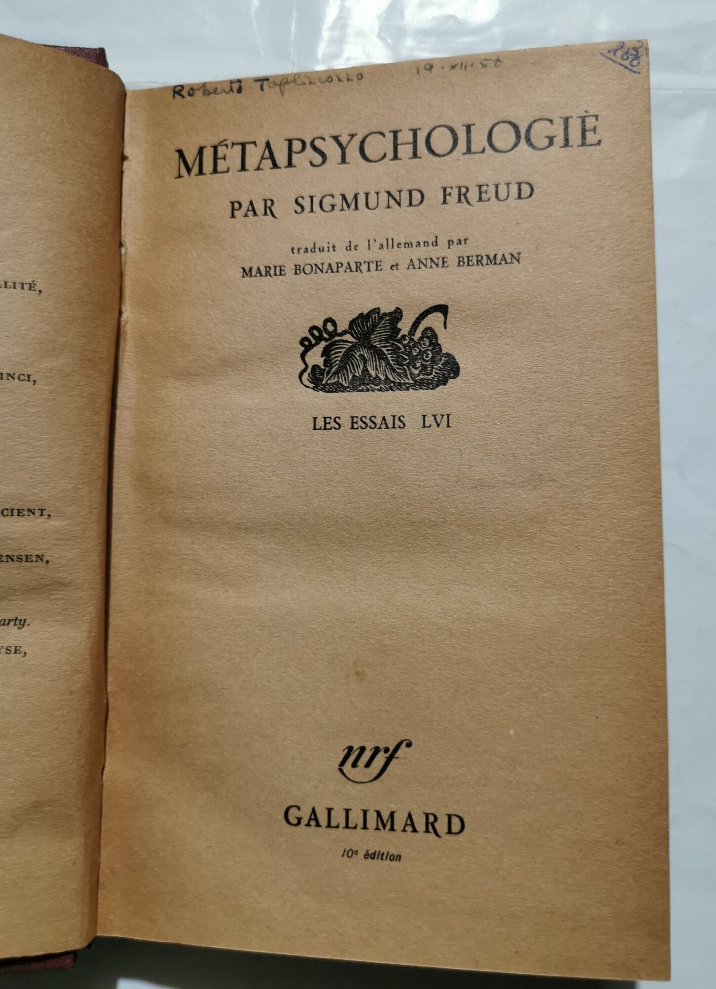 Métapsychologie