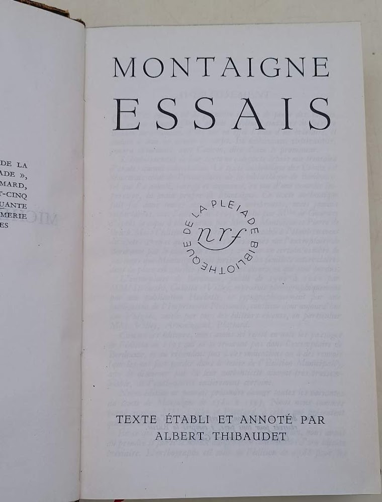 MONTAIGNE - ESSAIS (1950)