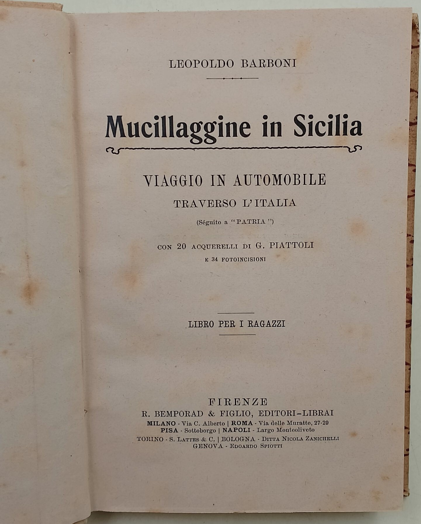 Mucillagine in Sicilia-Viaggio in automobile traverso l'Italia