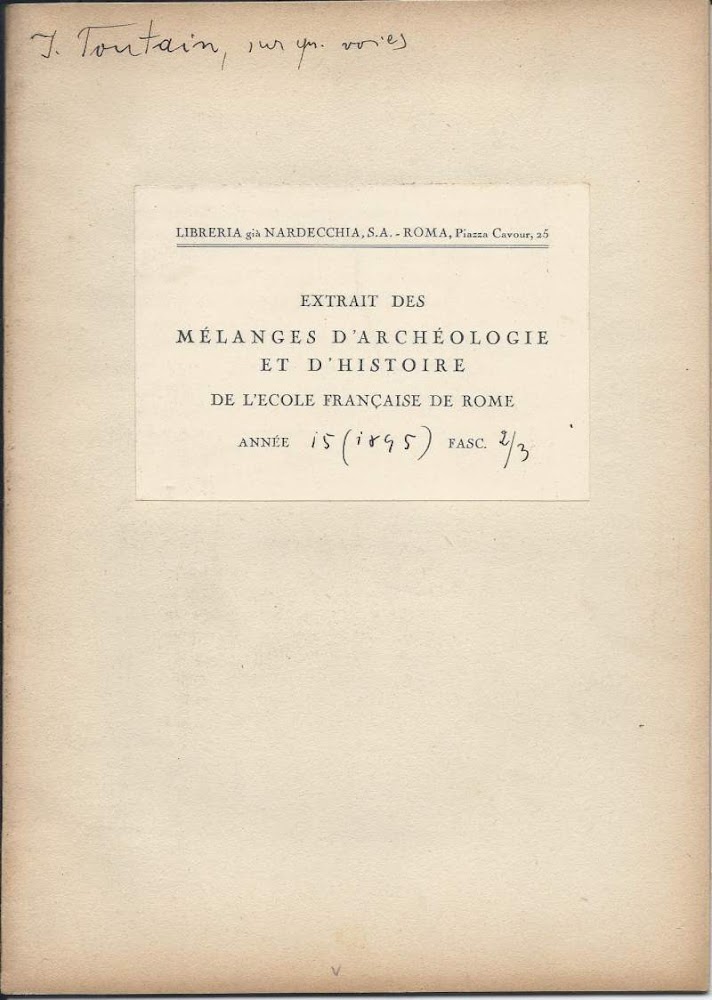 NOTE SUR QUELQUES VOIES ROMAINES DE L'AFRIQUE PRECONSULAIRE (Tunisie méridionale …
