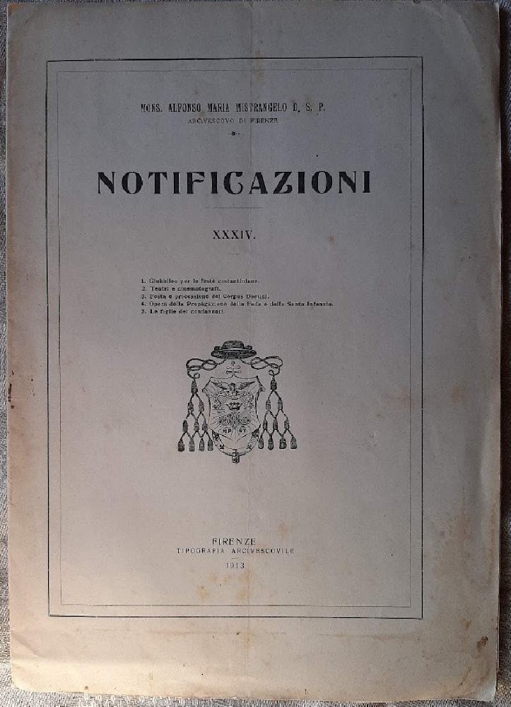 NOTIFICAZIONI XXXIV( 1913)